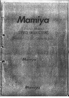Mamiya ZE manual. Camera Instructions.